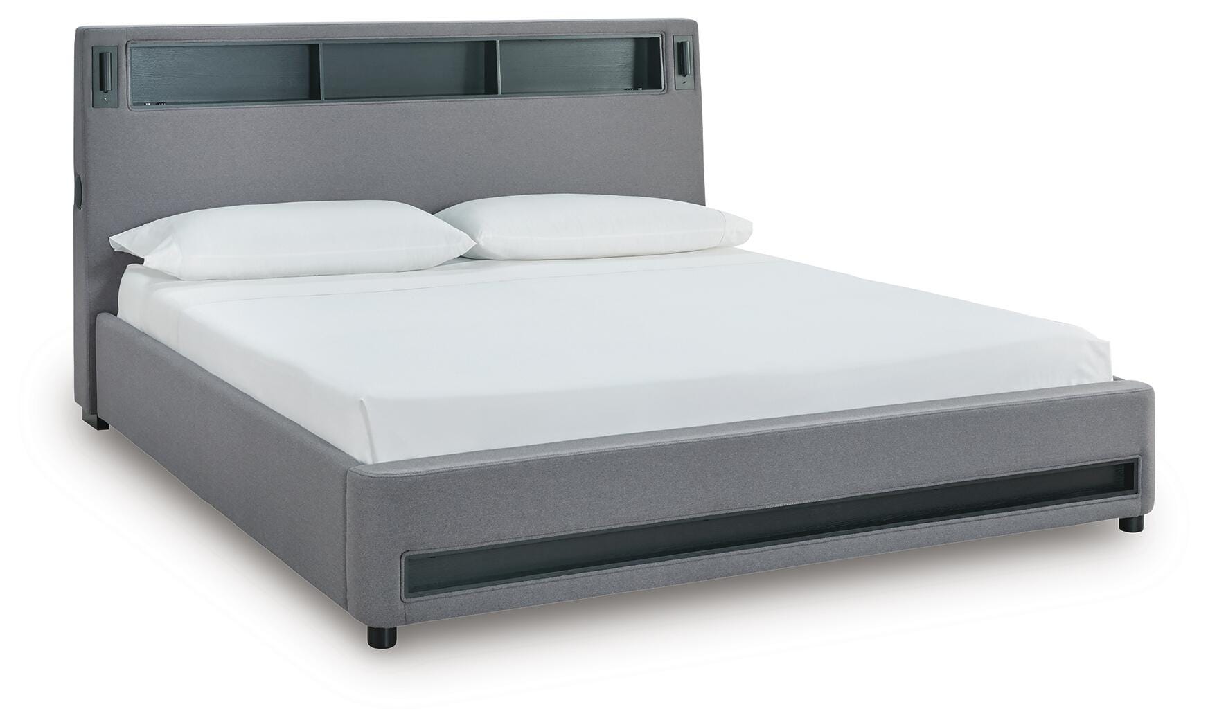 Verishaw Upholstered Bed with Wireless Audio