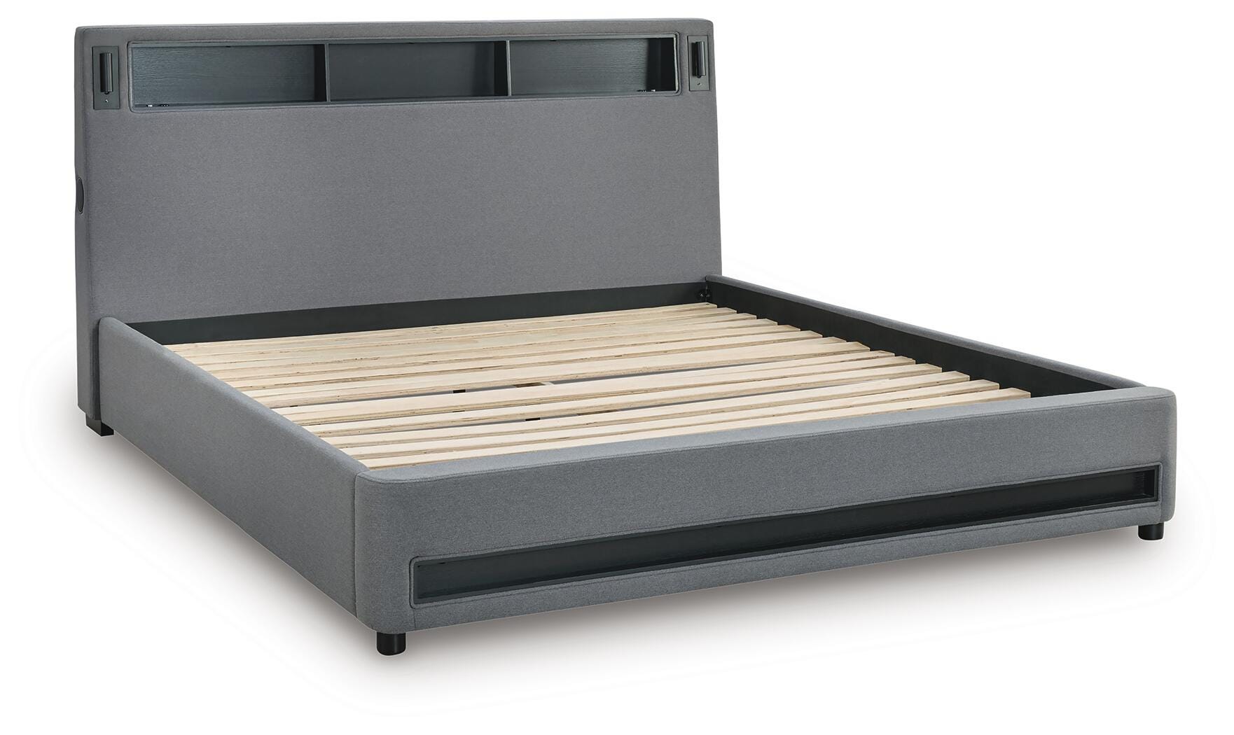 Verishaw Upholstered Bed with Wireless Audio