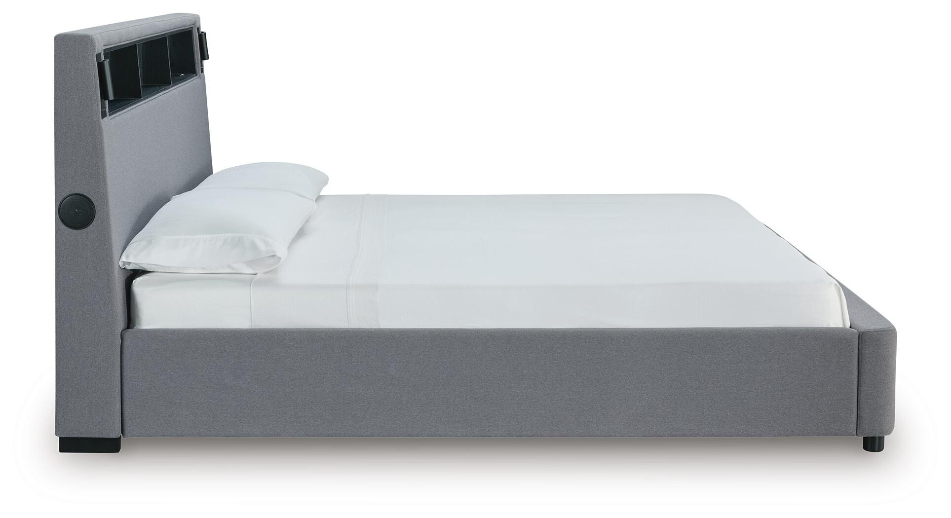Verishaw Upholstered Bed with Wireless Audio