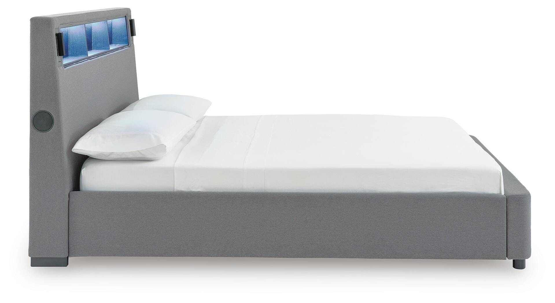 Verishaw Upholstered Bed with Wireless Audio