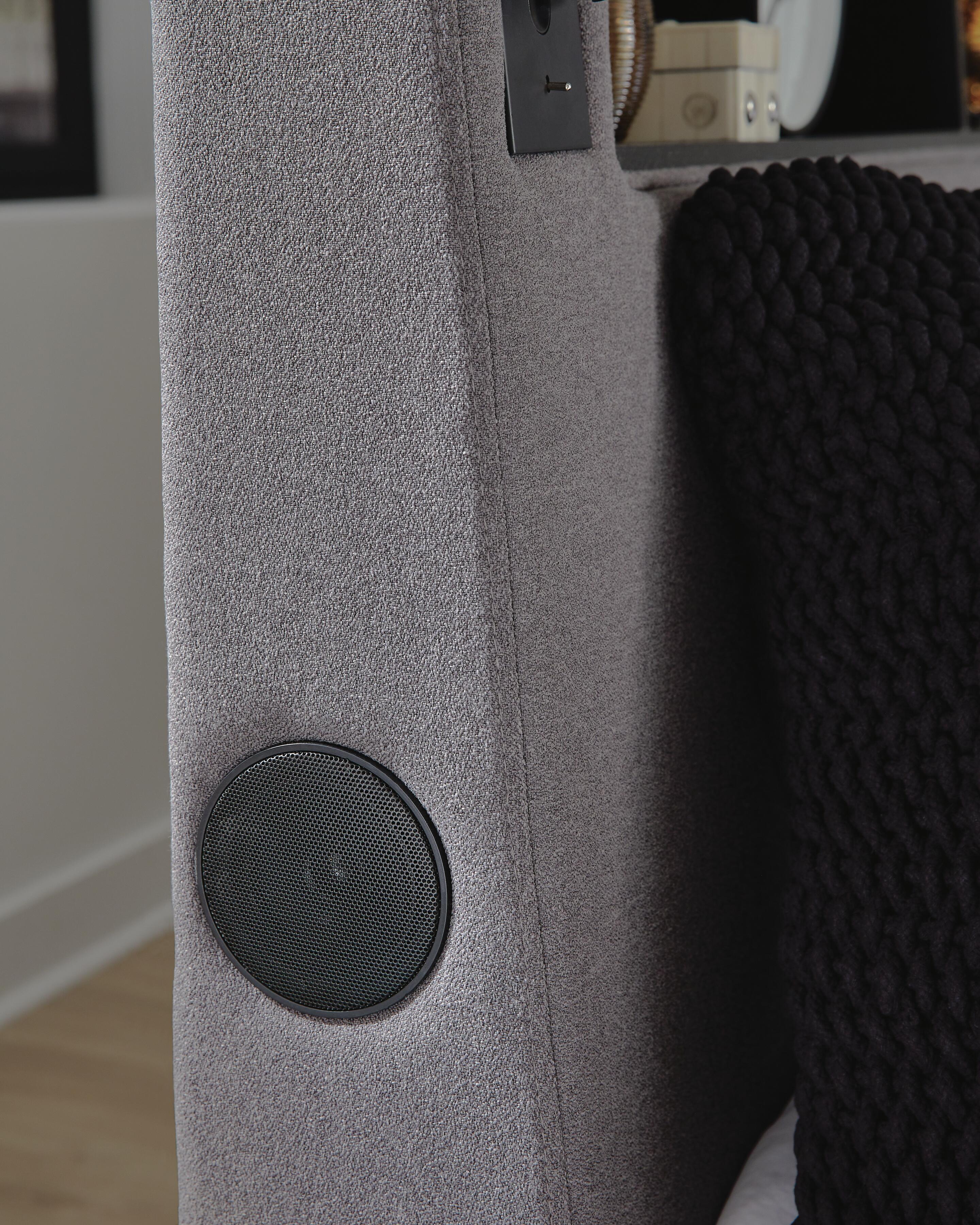 Verishaw Upholstered Bed with Wireless Audio