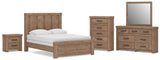 Oliandon Panel Bed, Dresser, Mirror, Chest and Nightstand