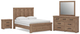 Oliandon Panel Bed. Dresser, Mirror and Nightstand
