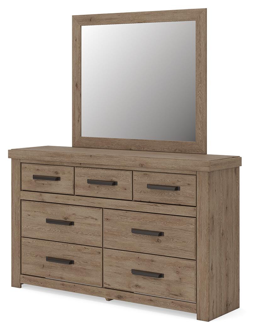 Oliandon Panel Bed, Dresser and Mirror