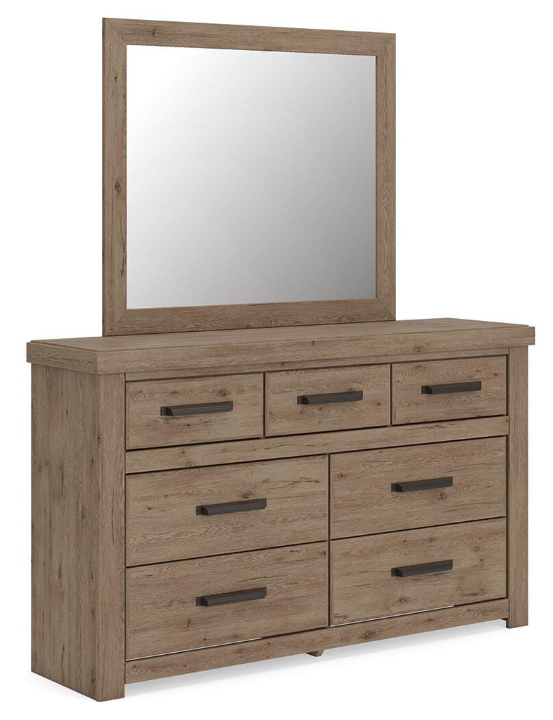 Oliandon Panel Bed, Dresser, Mirror and Chest