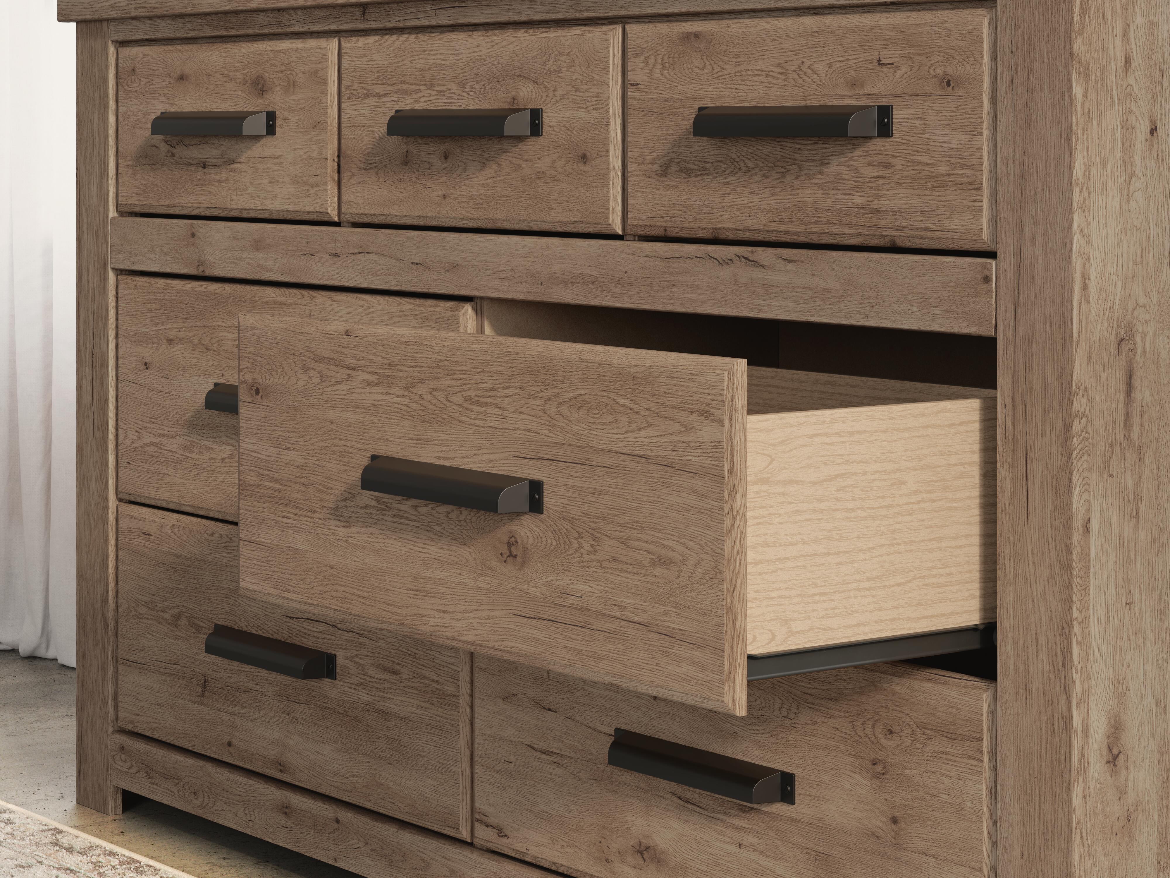 Oliandon Panel Storage Bed, Dresser and Nightstand