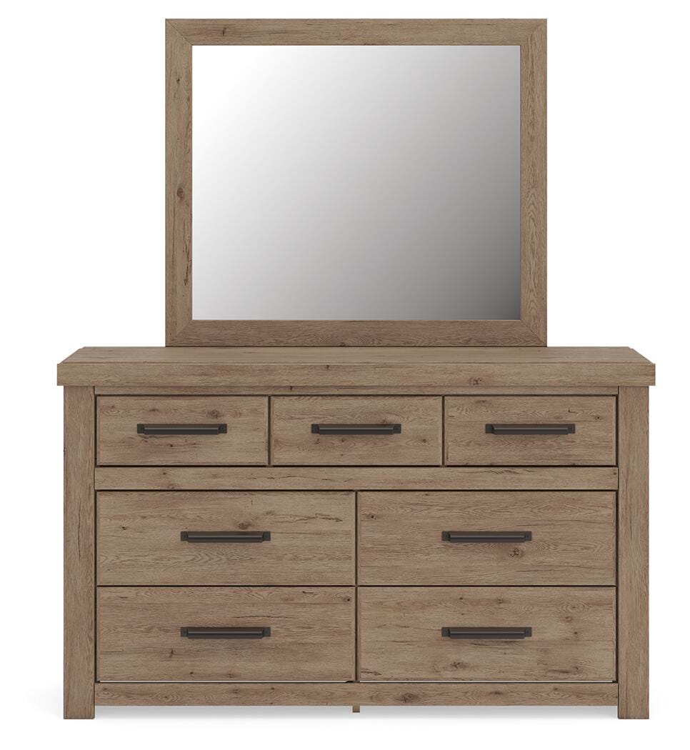 Oliandon Panel Storage Bed, Dresser, Mirror and Chest