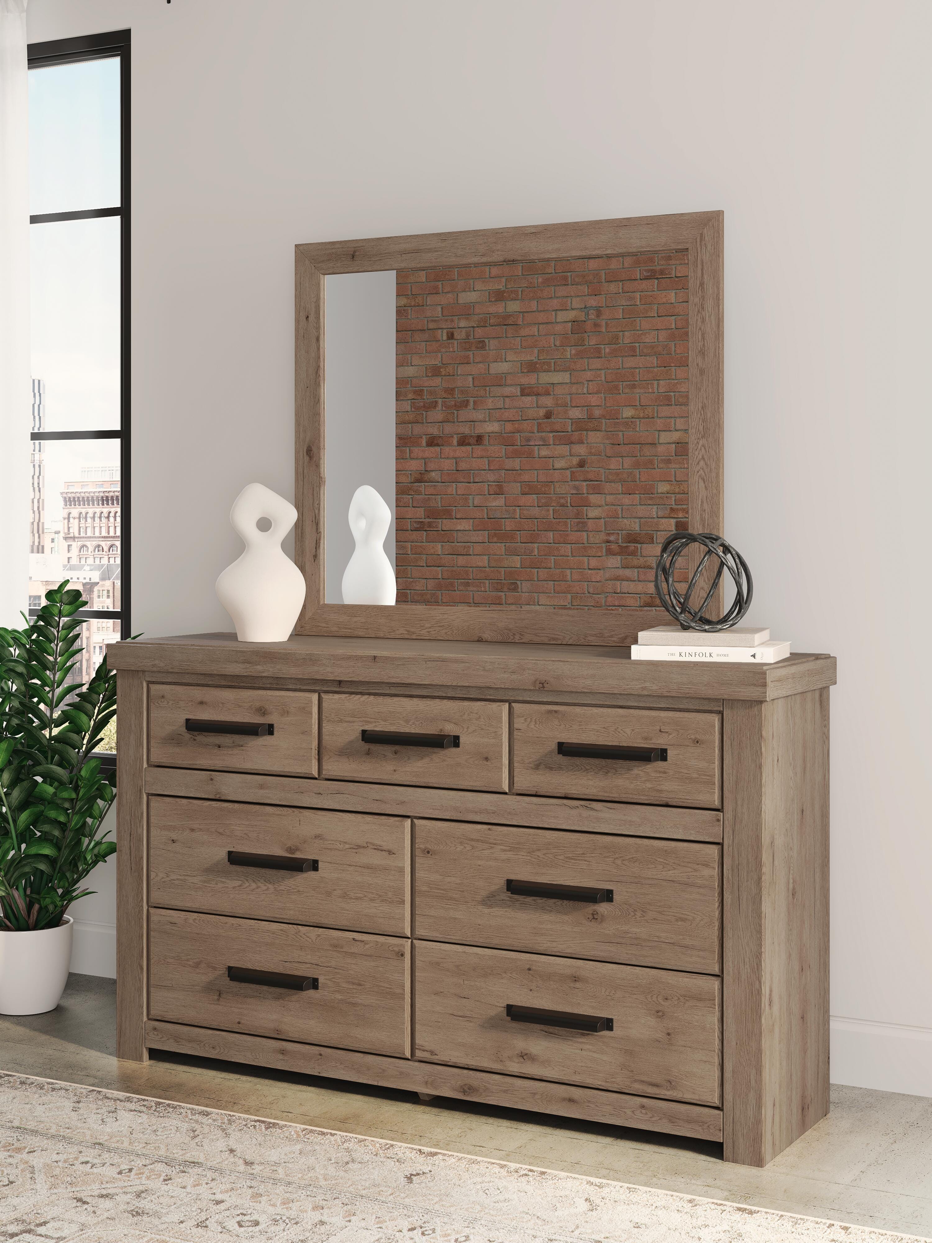 Oliandon Panel Bed, Dresser and Mirror