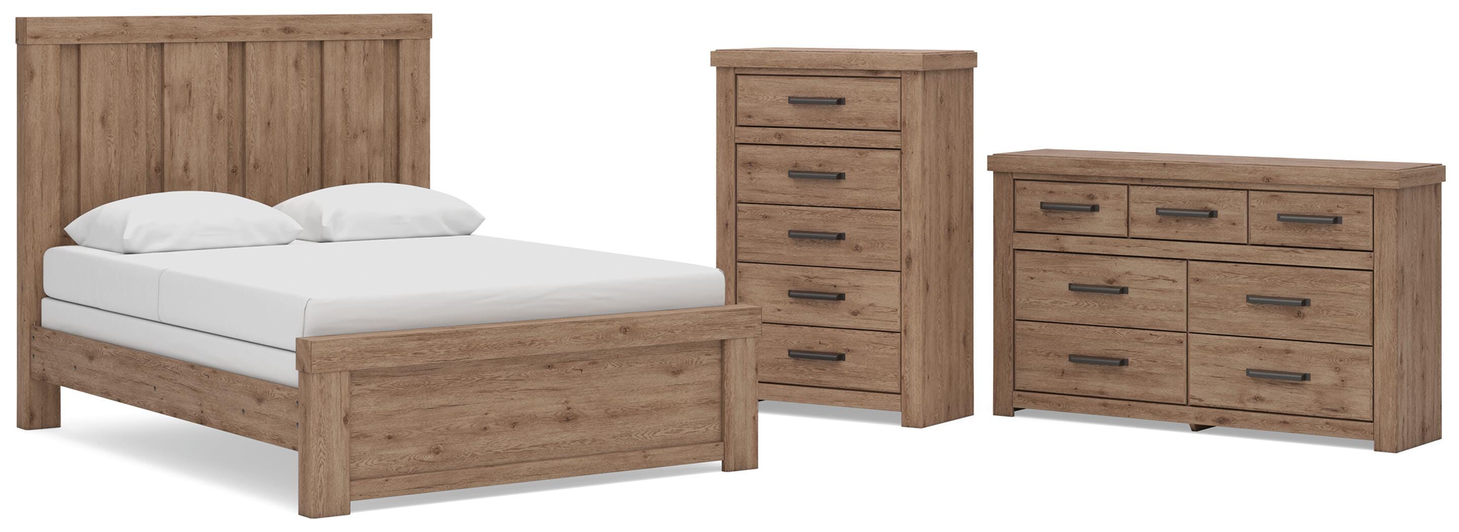 Oliandon Panel Bed, Dresser and Chest