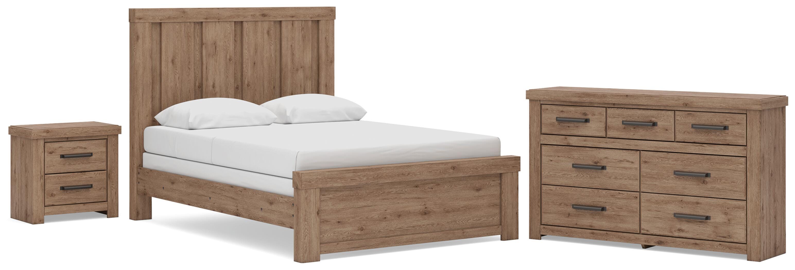 Oliandon Panel Bed, Dresser and Nightstand