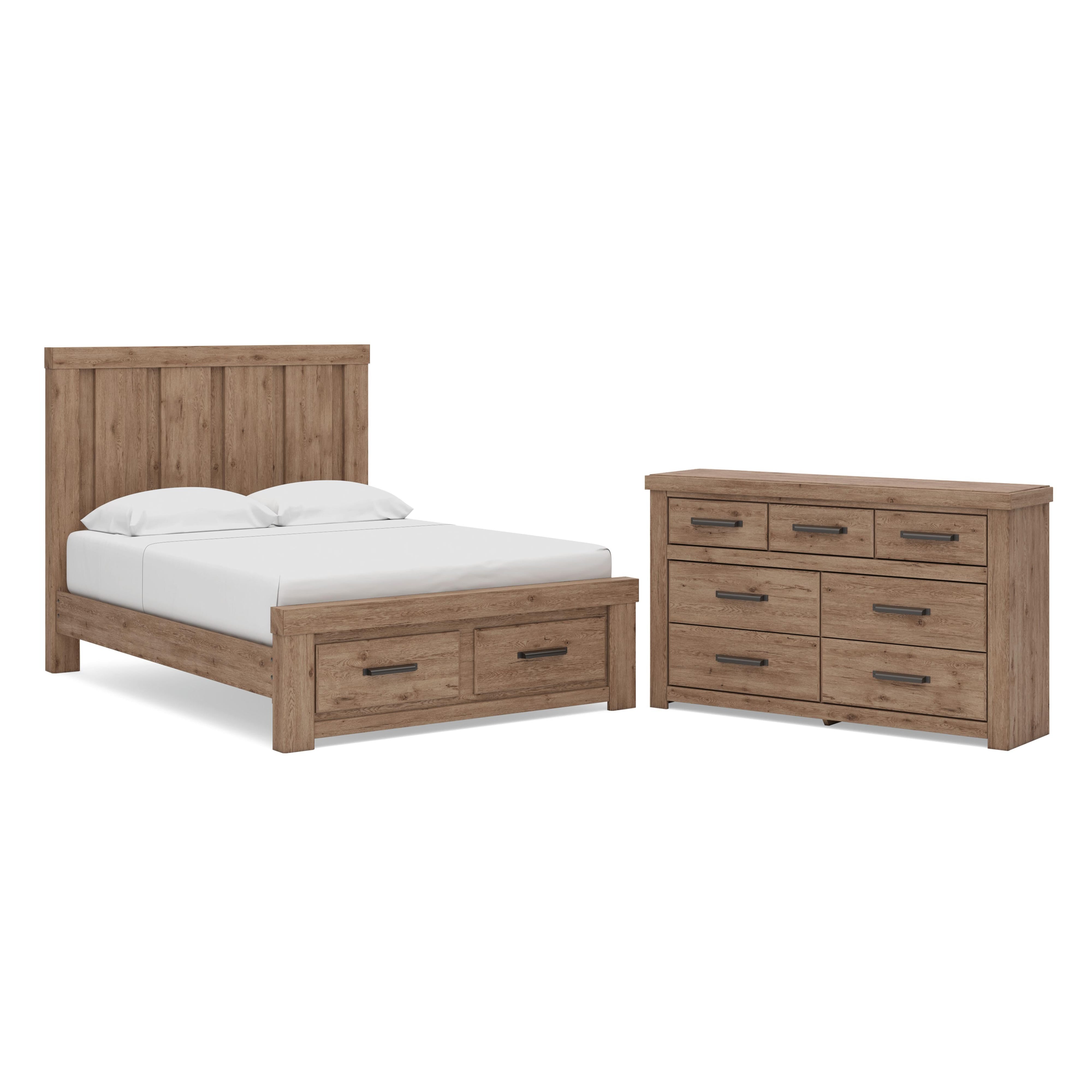 Oliandon Panel Storage Bed and Dresser