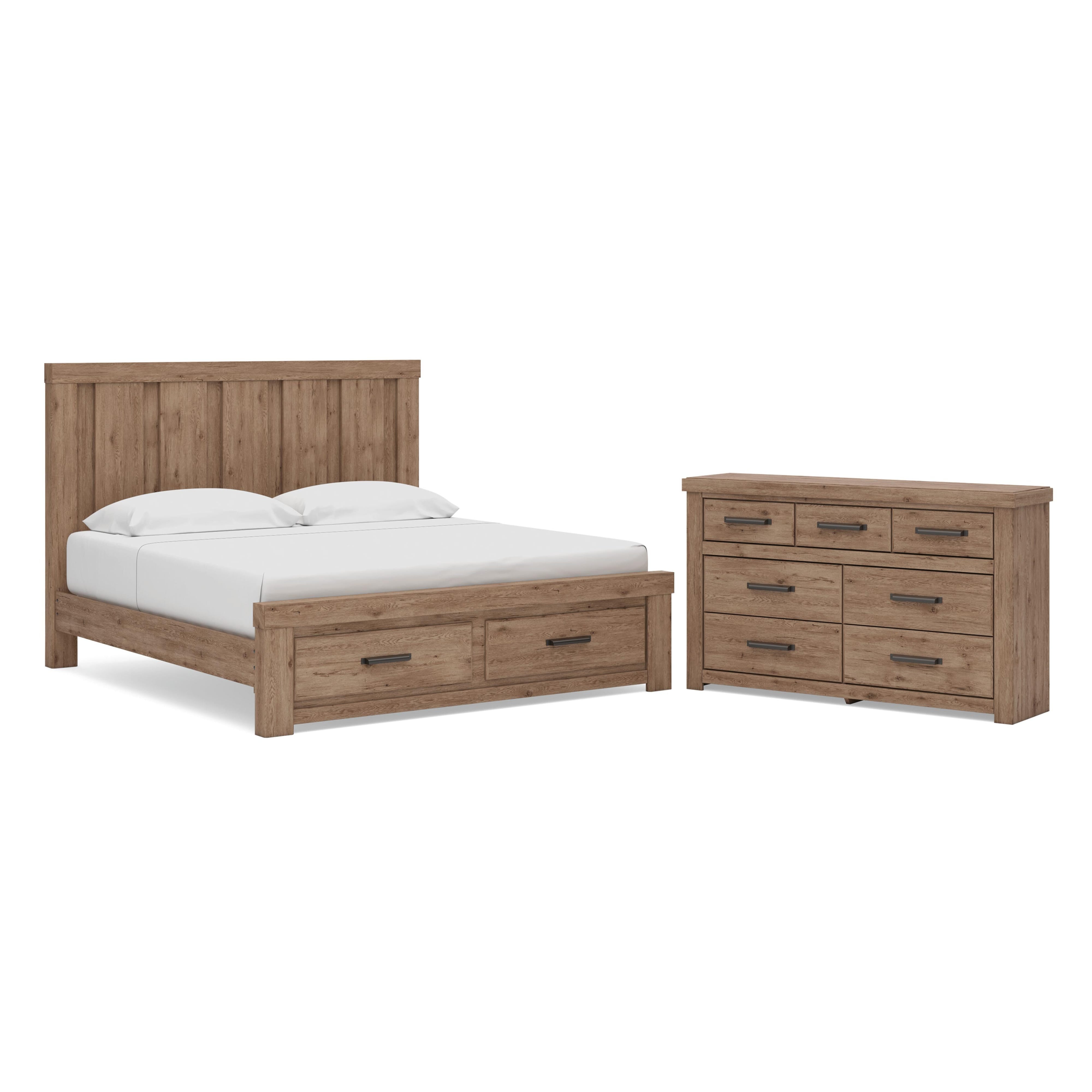 Oliandon Panel Storage Bed and Dresser