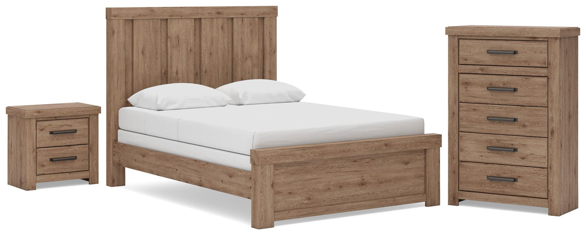 Oliandon Panel Bed, Chest and Nightstand