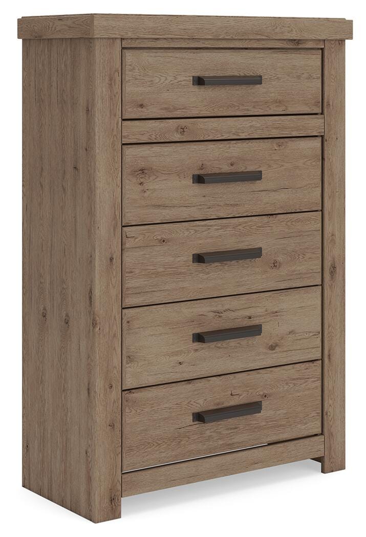 Oliandon Panel Storage Bed, Chest and Nightstand