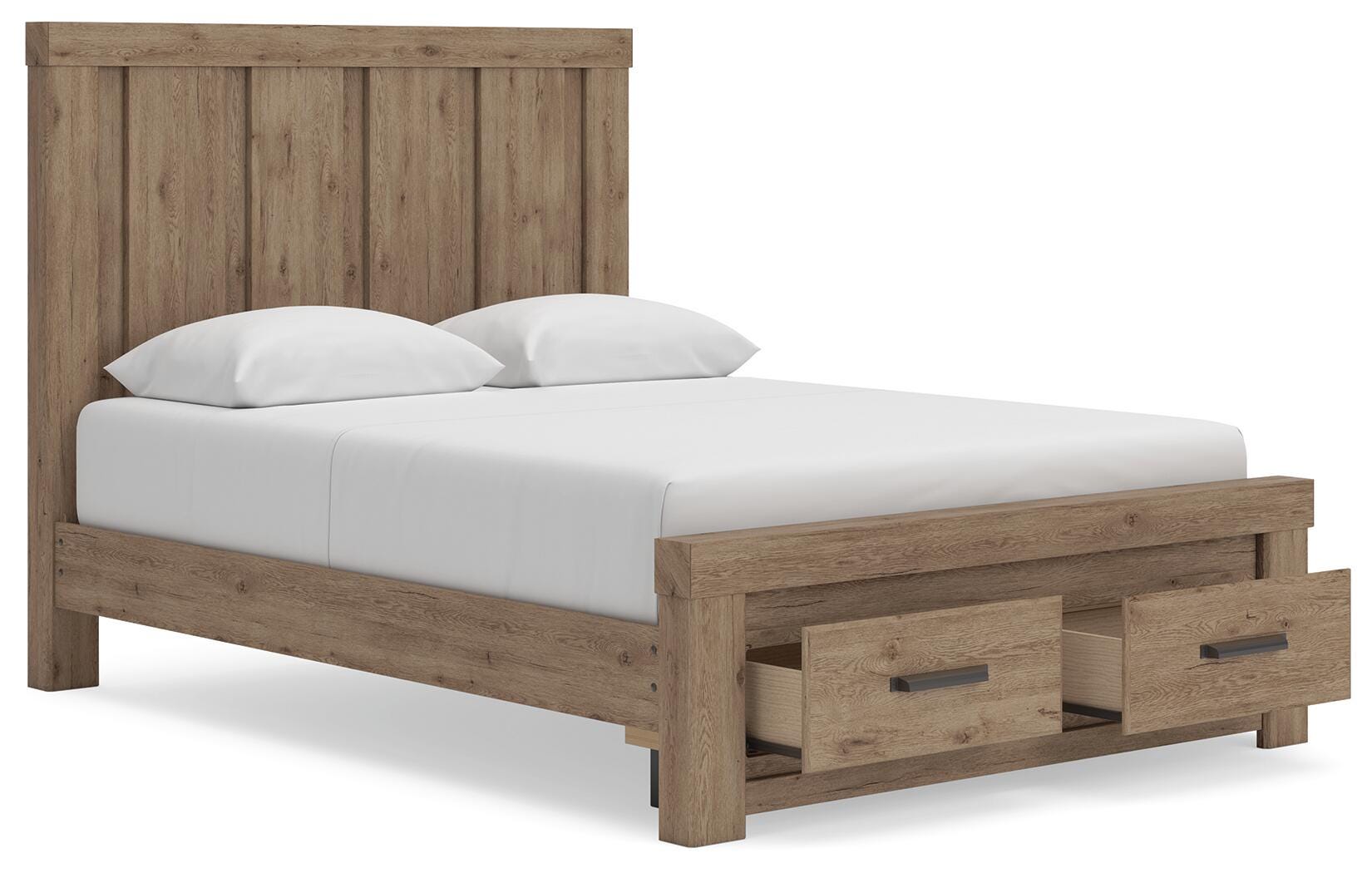 Oliandon Panel Storage Bed, Dresser and Mirror