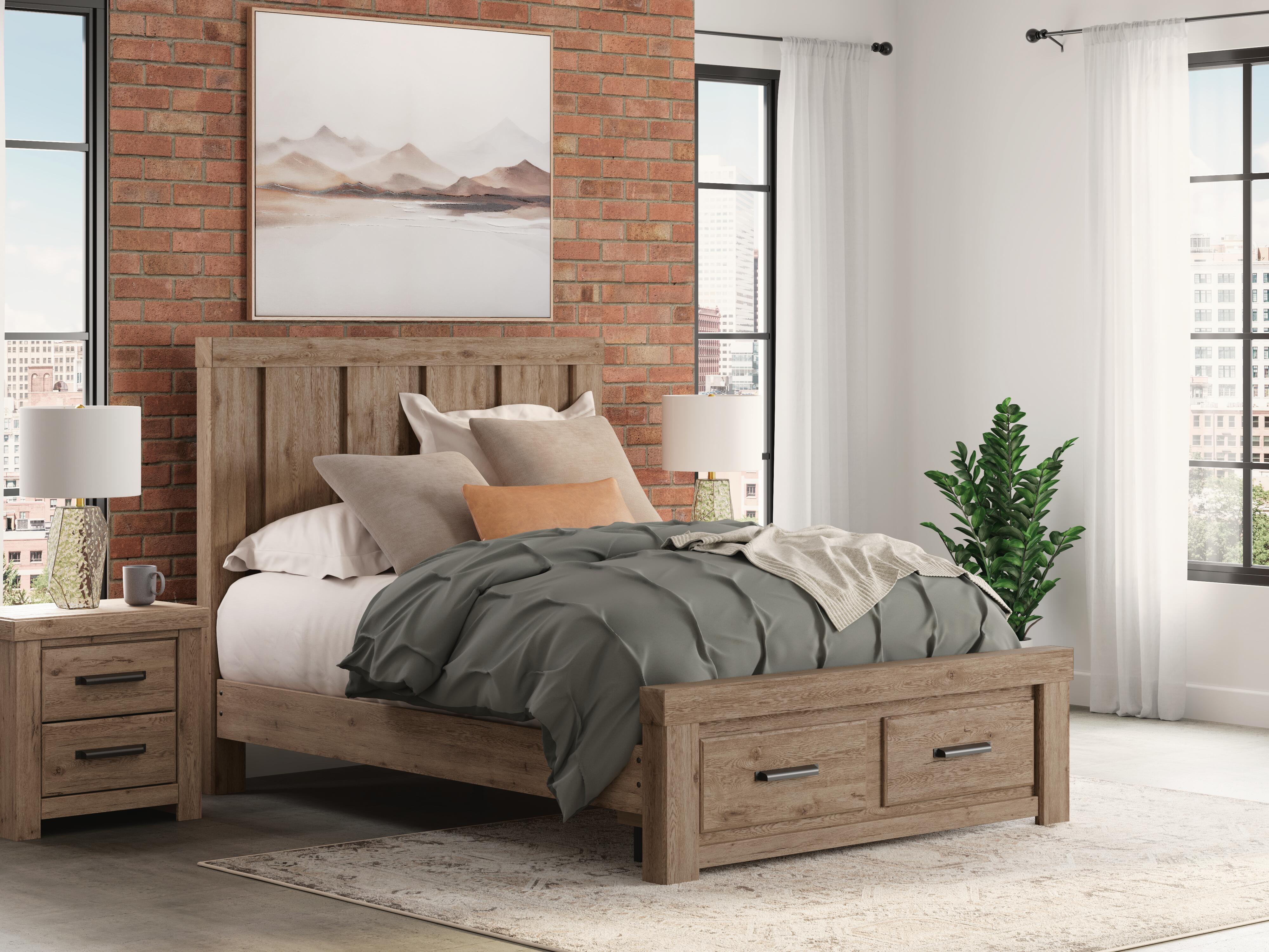 Oliandon Panel Storage Bed, Dresser, Mirror, Chest and Nightstand