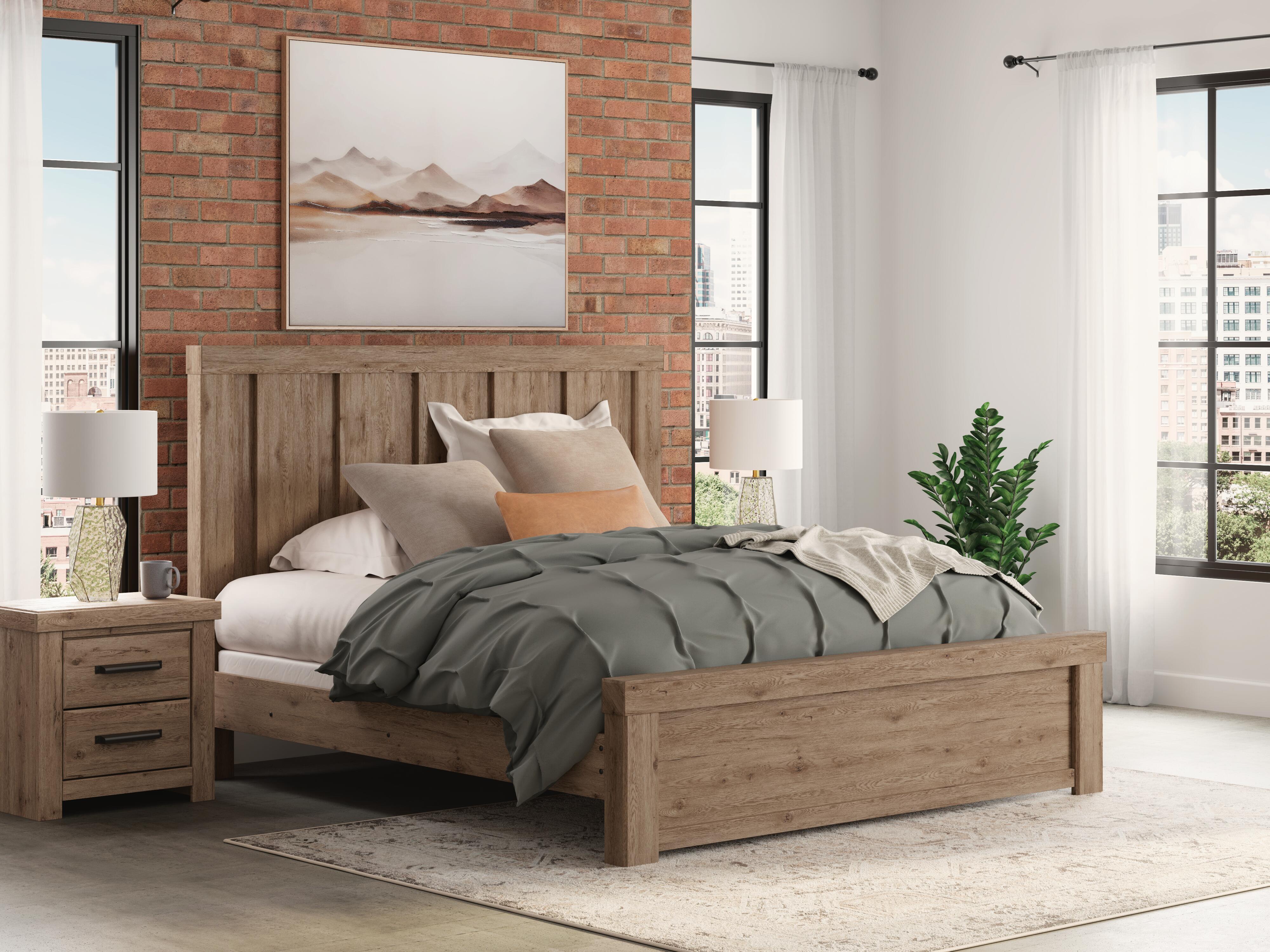 Oliandon Panel Bed, Dresser and Mirror