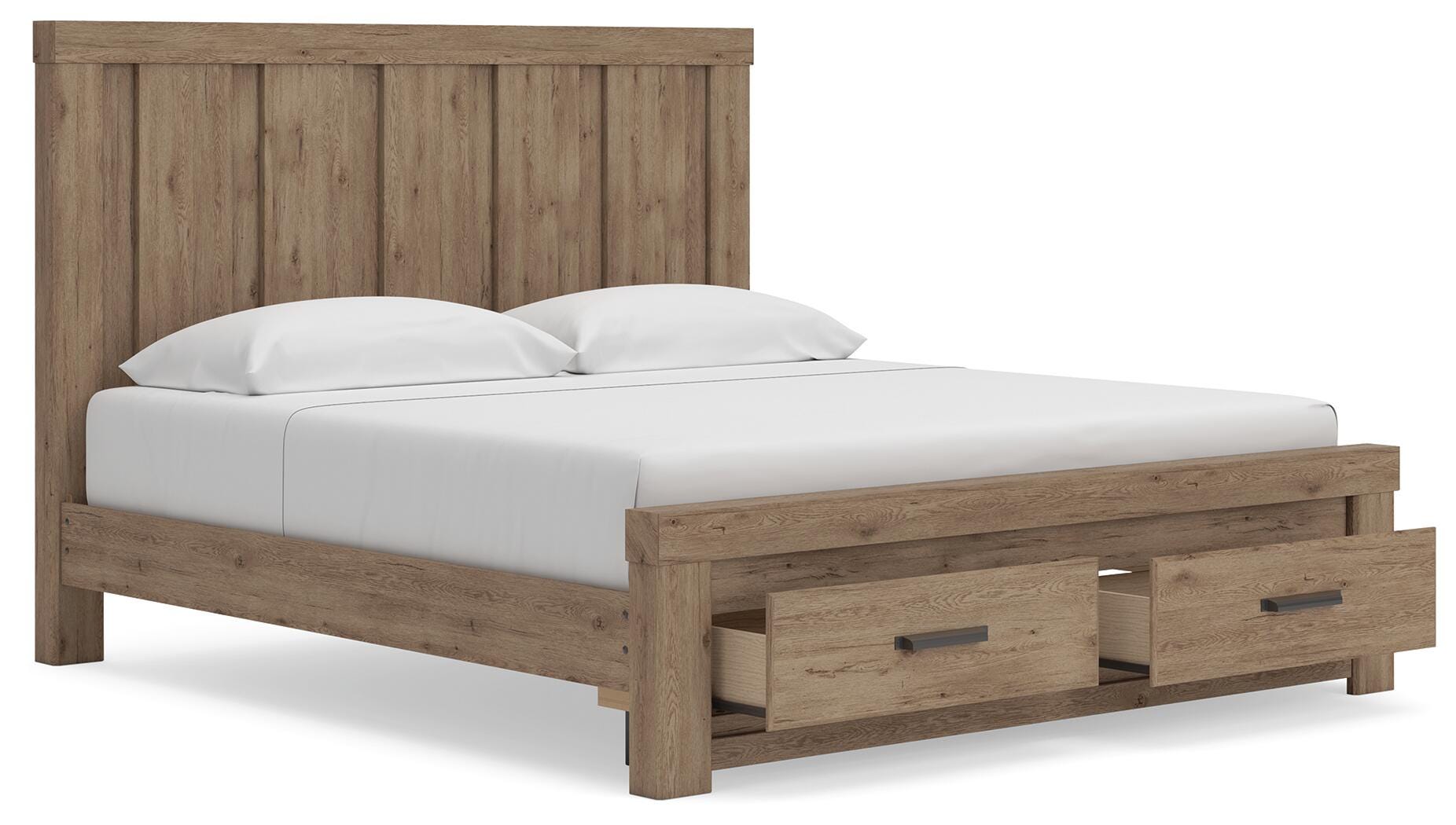 Oliandon Panel Storage Bed