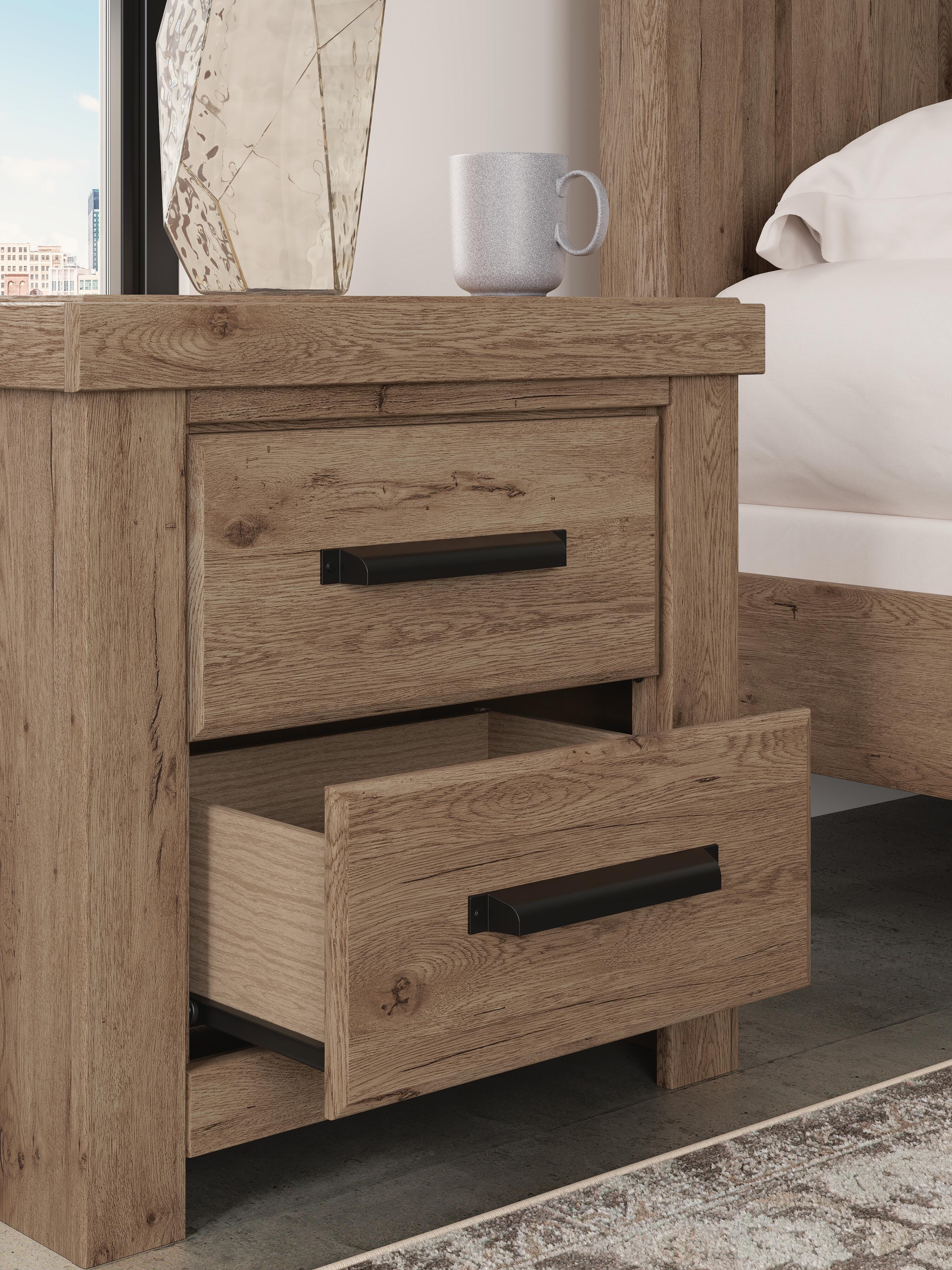 Oliandon Panel Storage Bed, Chest and Nightstand