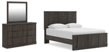 Shaehartin Panel Platform Bed, Dresser and Mirror