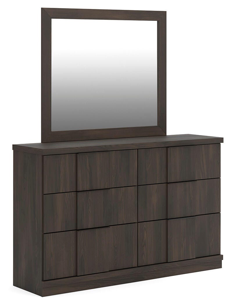 Shaehartin Panel Platform Bed, Dresser and Mirror