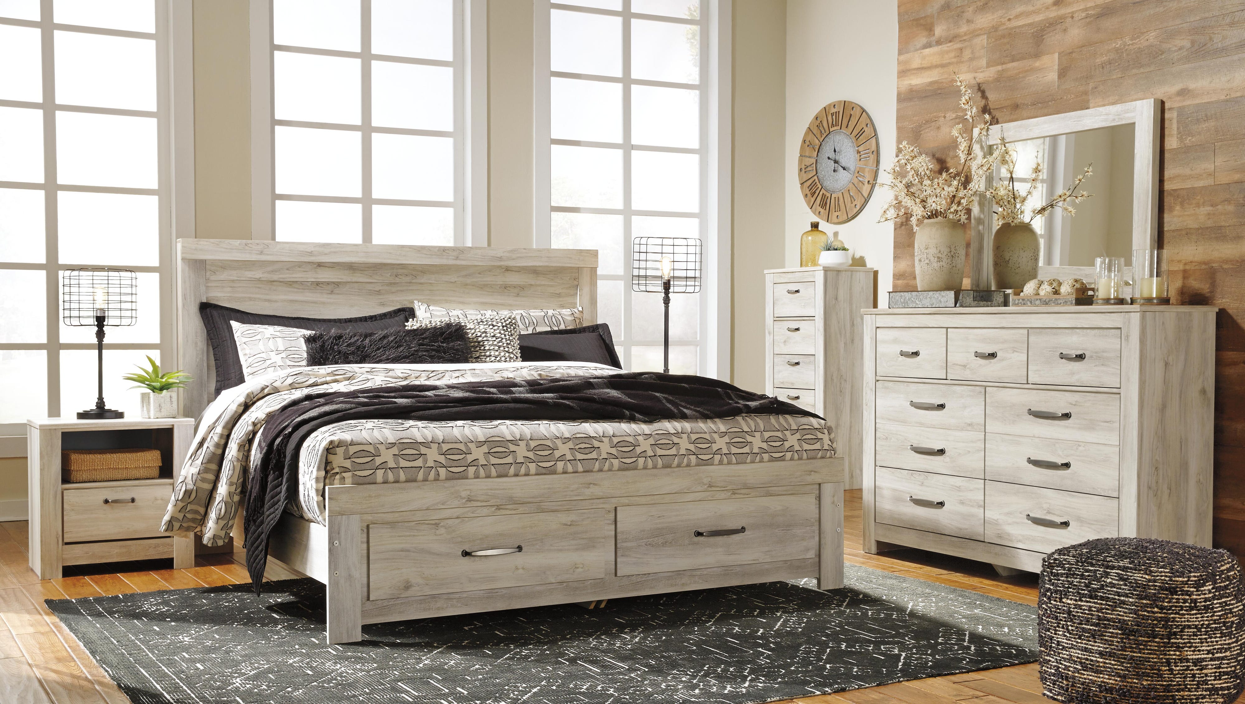 Bellaby Platform Bed with 2 Storage Drawers