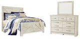 Bellaby Crossbuck Panel Bed, Dresser and Mirror