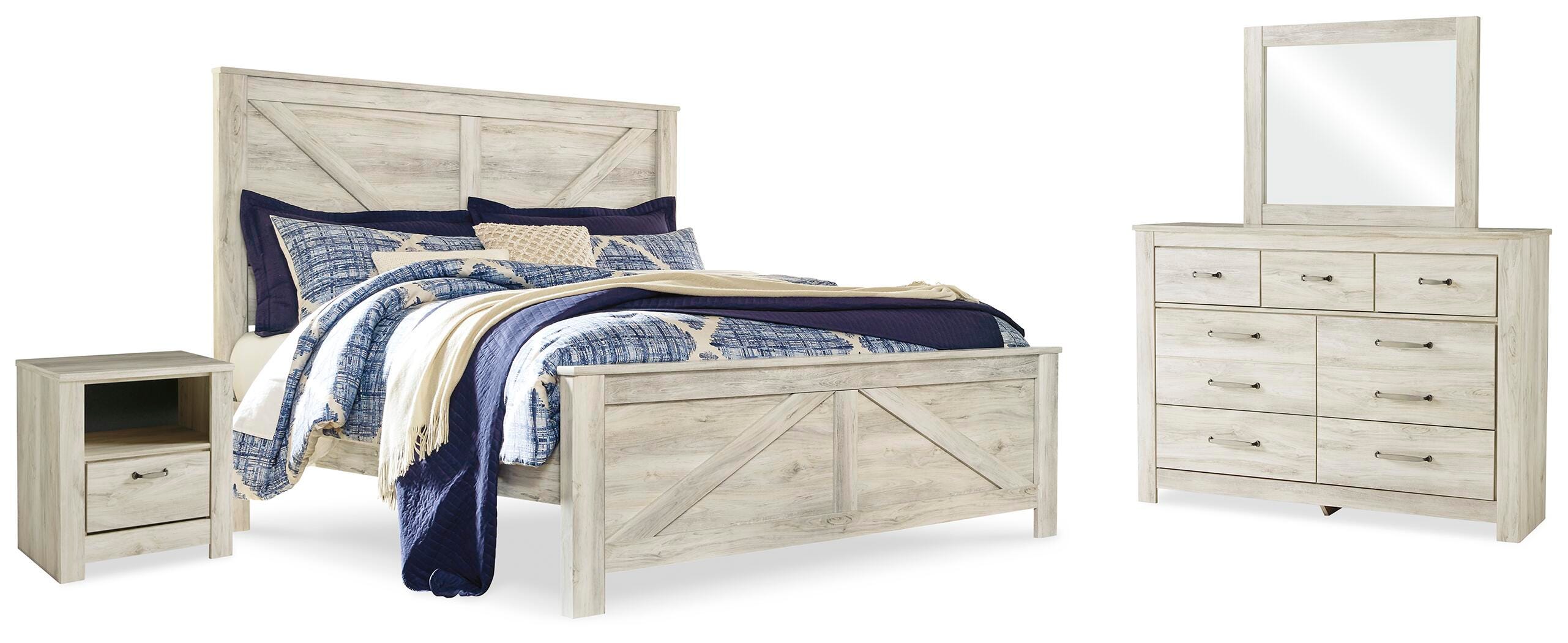 Bellaby Panel Bed, Dresser, Mirror, and Nightstand