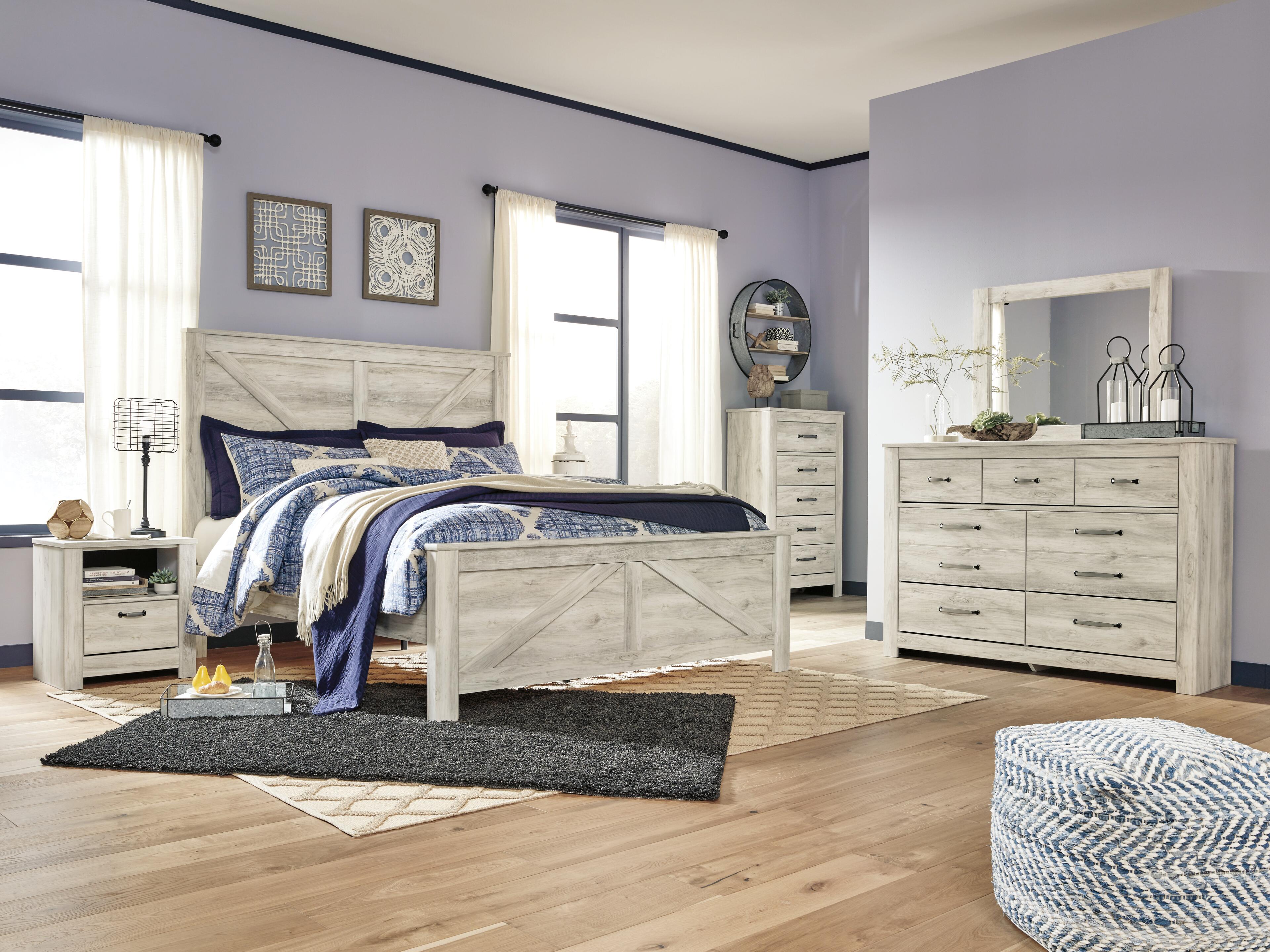 Bellaby Panel Bed, Dresser, Mirror, and Nightstand