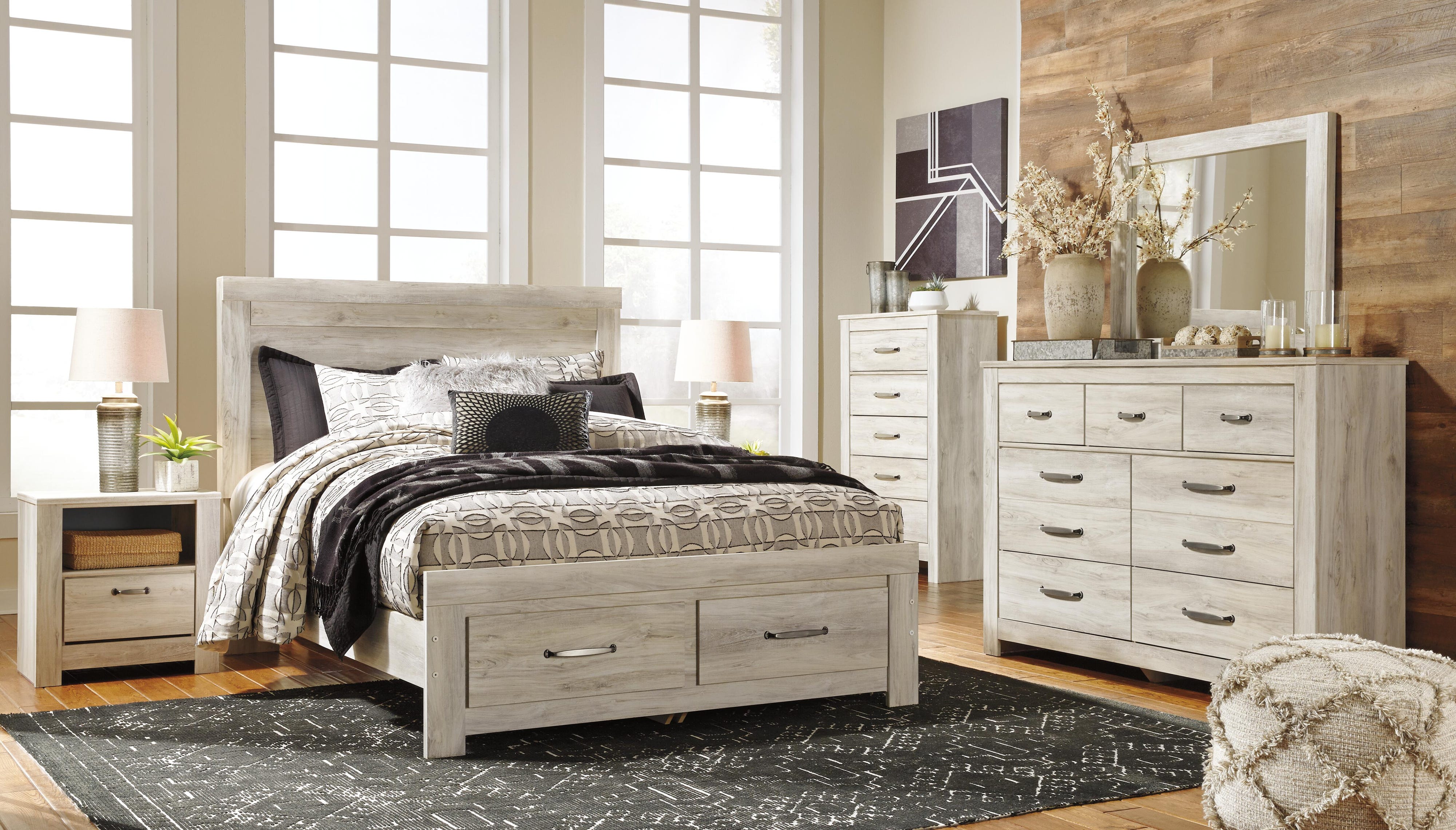 Bellaby Platform Bed with 2 Storage Drawers