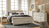 Bellaby Storage Bed, Dresser, Mirror, Chest and 2 Nightstands
