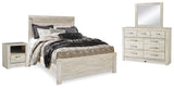 Bellaby Panel Bed, Dresser, Mirror, and Nightstand