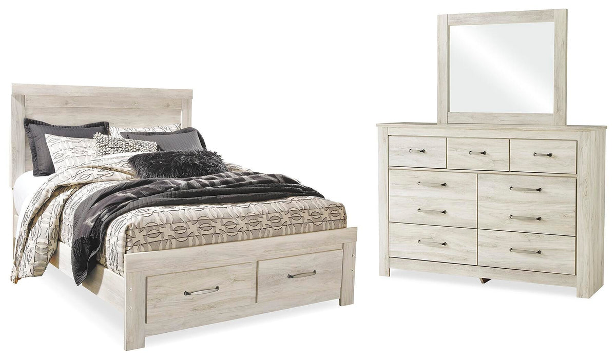 Bellaby Panel Storage Bed, Dresser and Mirror