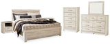 Bellaby Panel Bed, Dresser, Mirror, Chest and 2 Nightstands