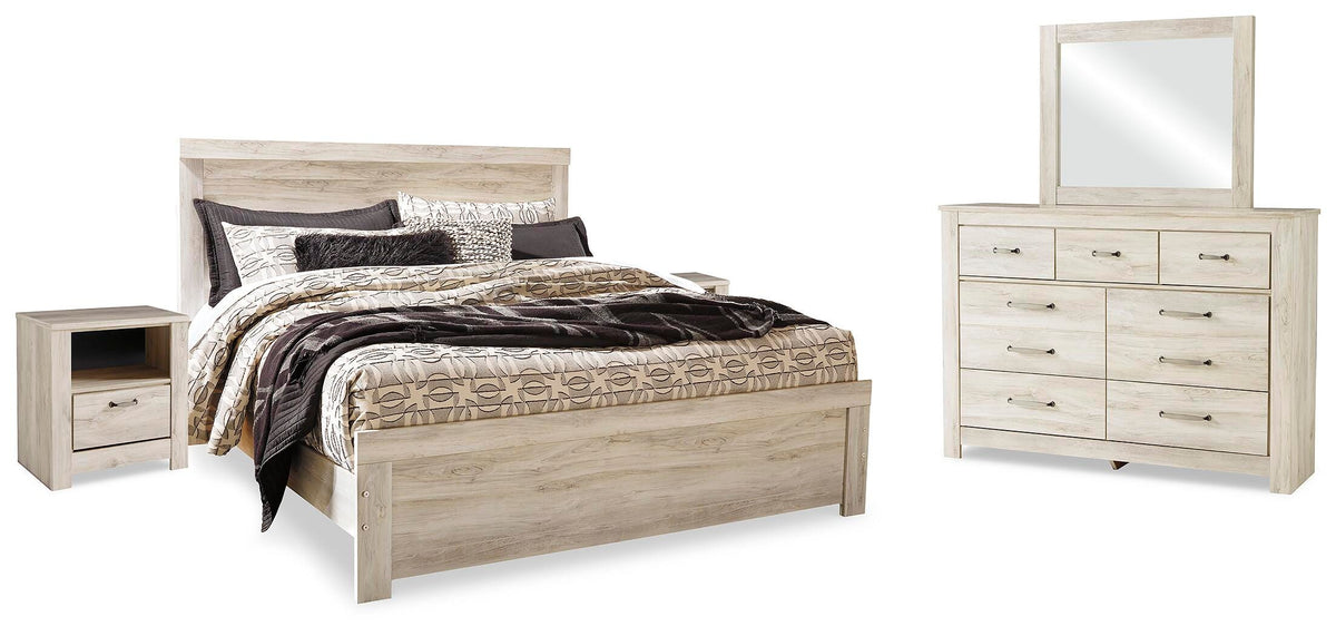 Bellaby Panel Bed, Dresser, Mirror and 2 Nightstands