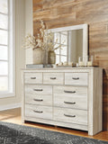 Bellaby Panel Headboard with Mirrored Dresser