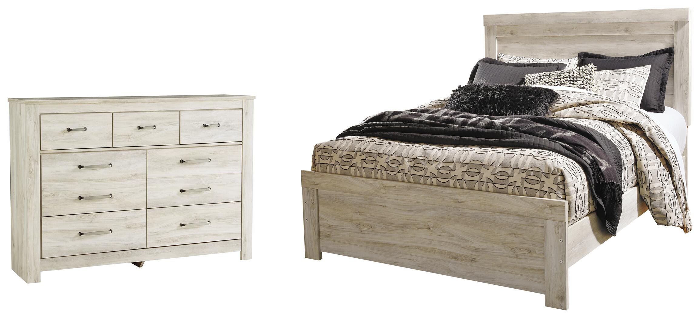 Bellaby Crossbuck Panel Bed with Dresser