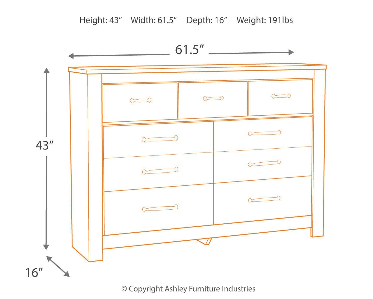 Bellaby Crossbuck Panel Bed with Dresser