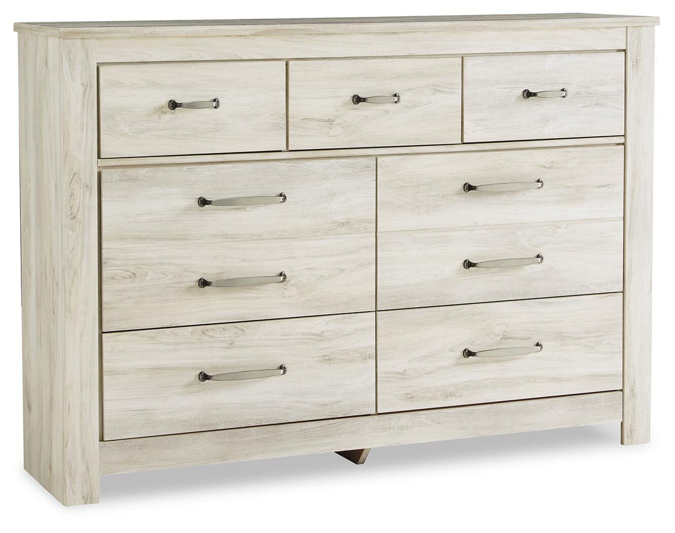 Bellaby Platform Bed with 2 Storage Drawers with Mirrored Dresser and Nightstand