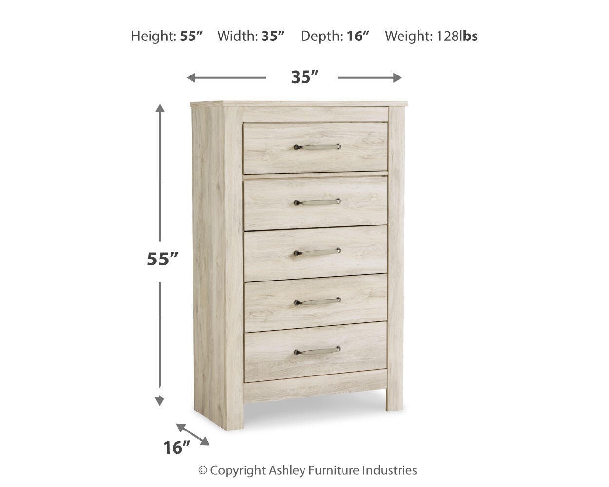 Bellaby Panel Bed, Dresser, Mirror, Chest and 2 Nightstands