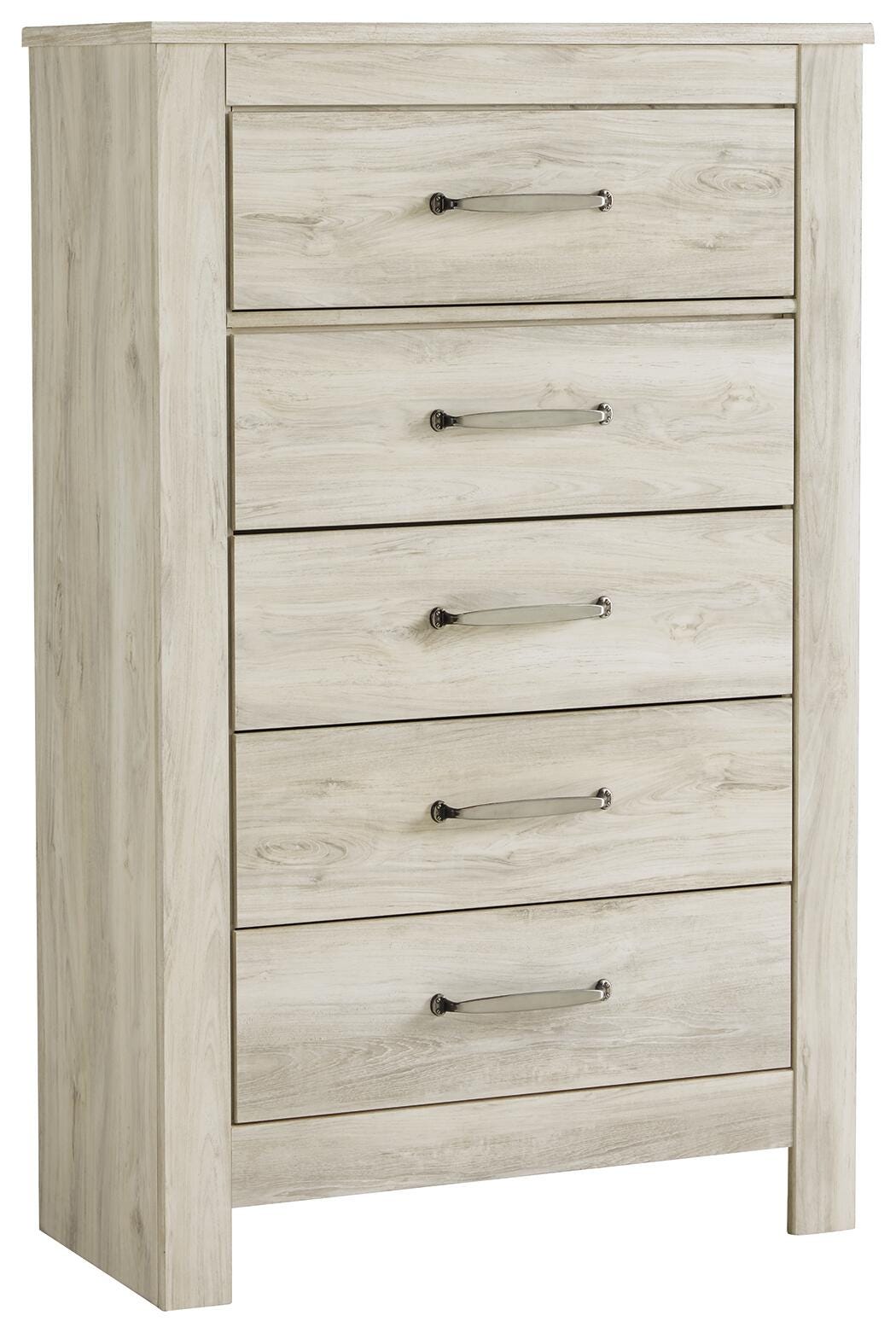 Bellaby Panel Headboard with Mirrored Dresser and Chest