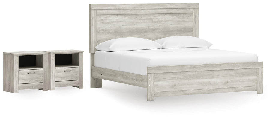 Bellaby Panel Bed and 2 Nightstands