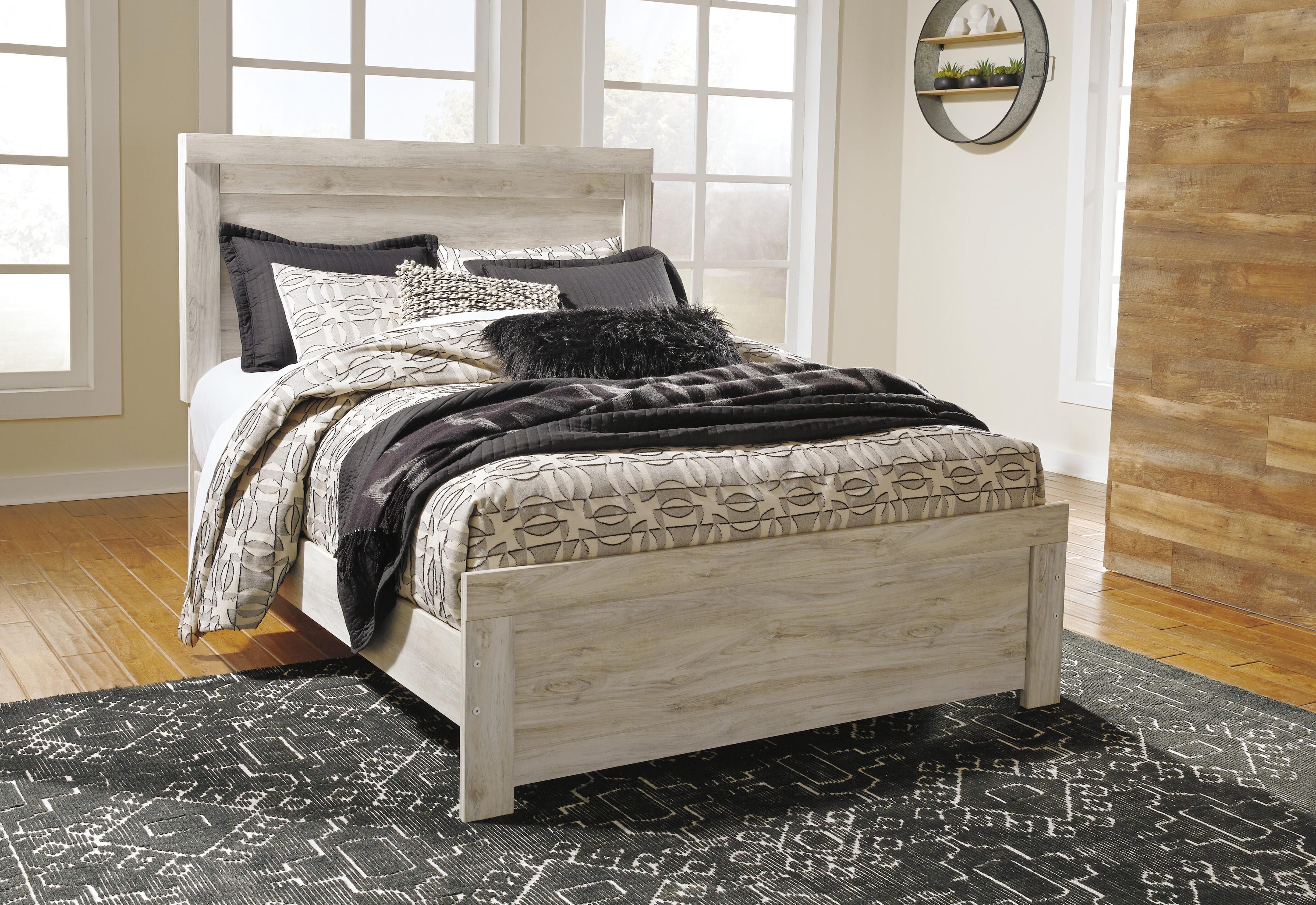 Bellaby Panel Bed with Mirrored Dresser