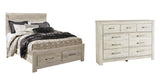 Bellaby Platform Bed with 2 Storage Drawers with Dresser