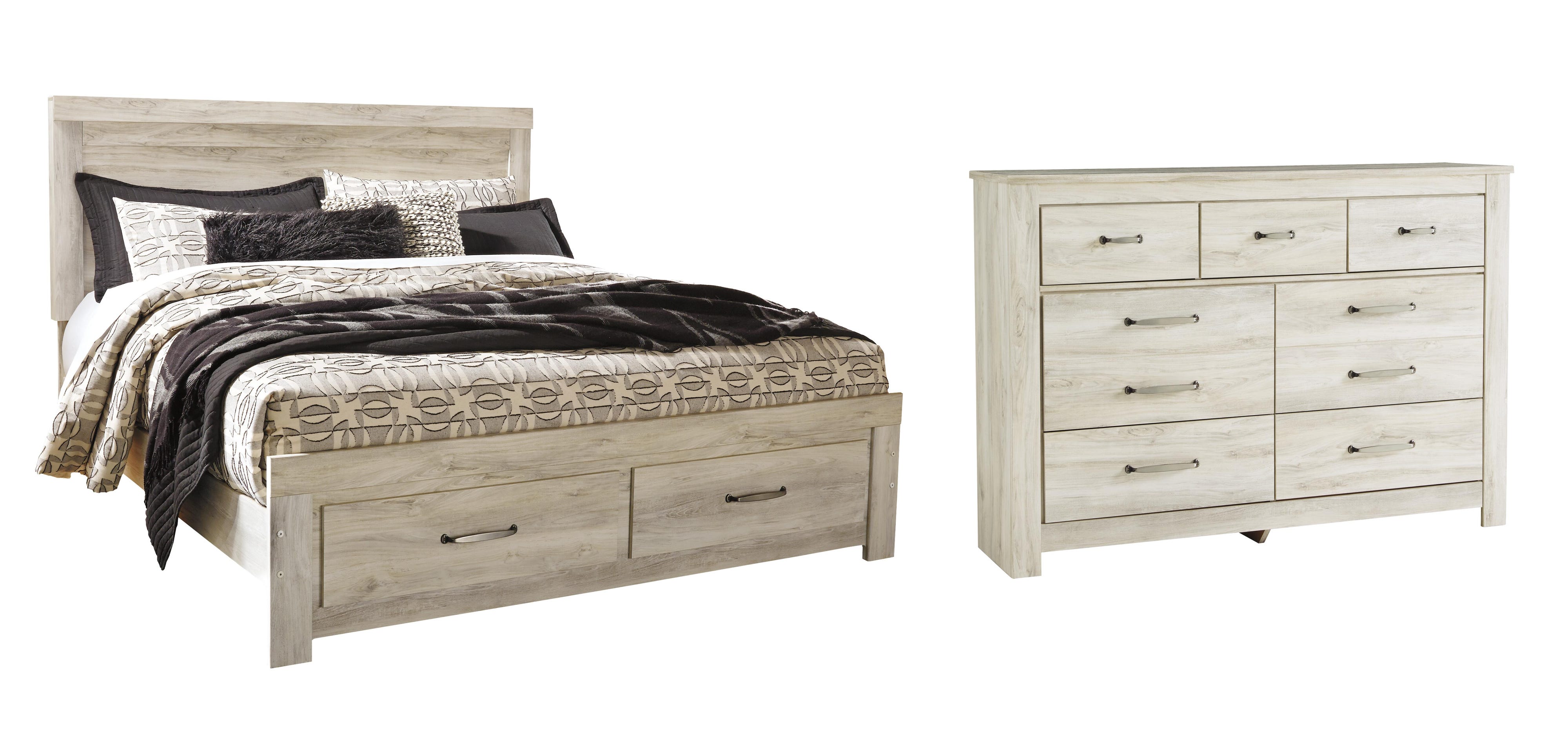 Bellaby Platform Bed with 2 Storage Drawers with Dresser