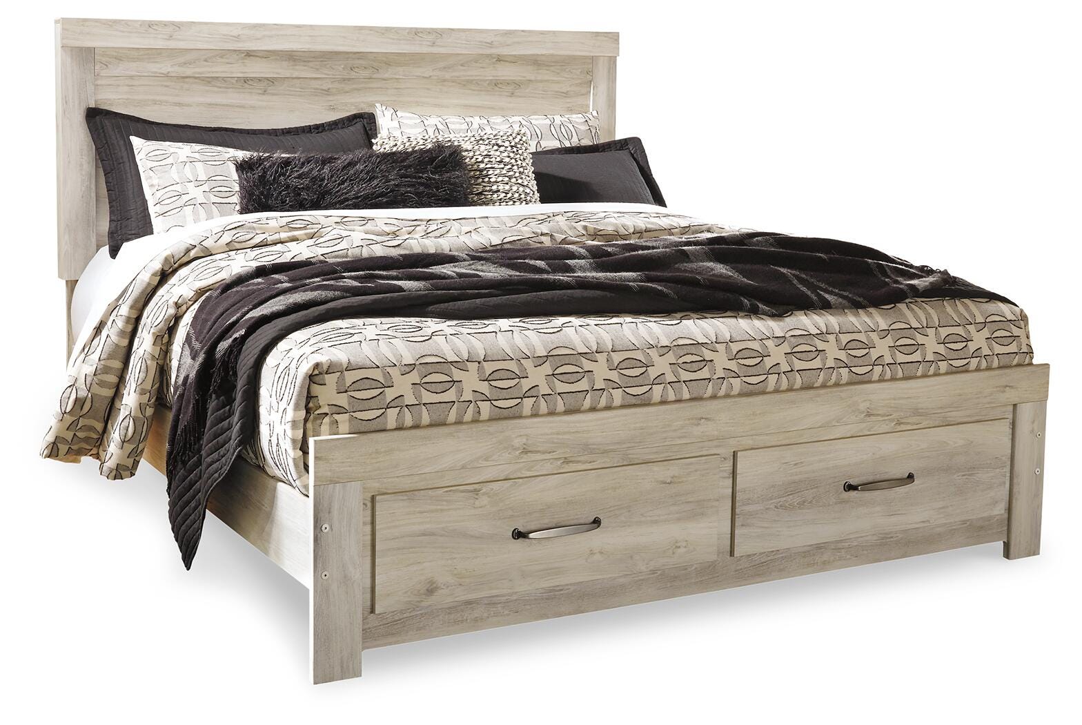 Bellaby Panel Storage Bed, Dresser, Mirror and 2 Nightstands