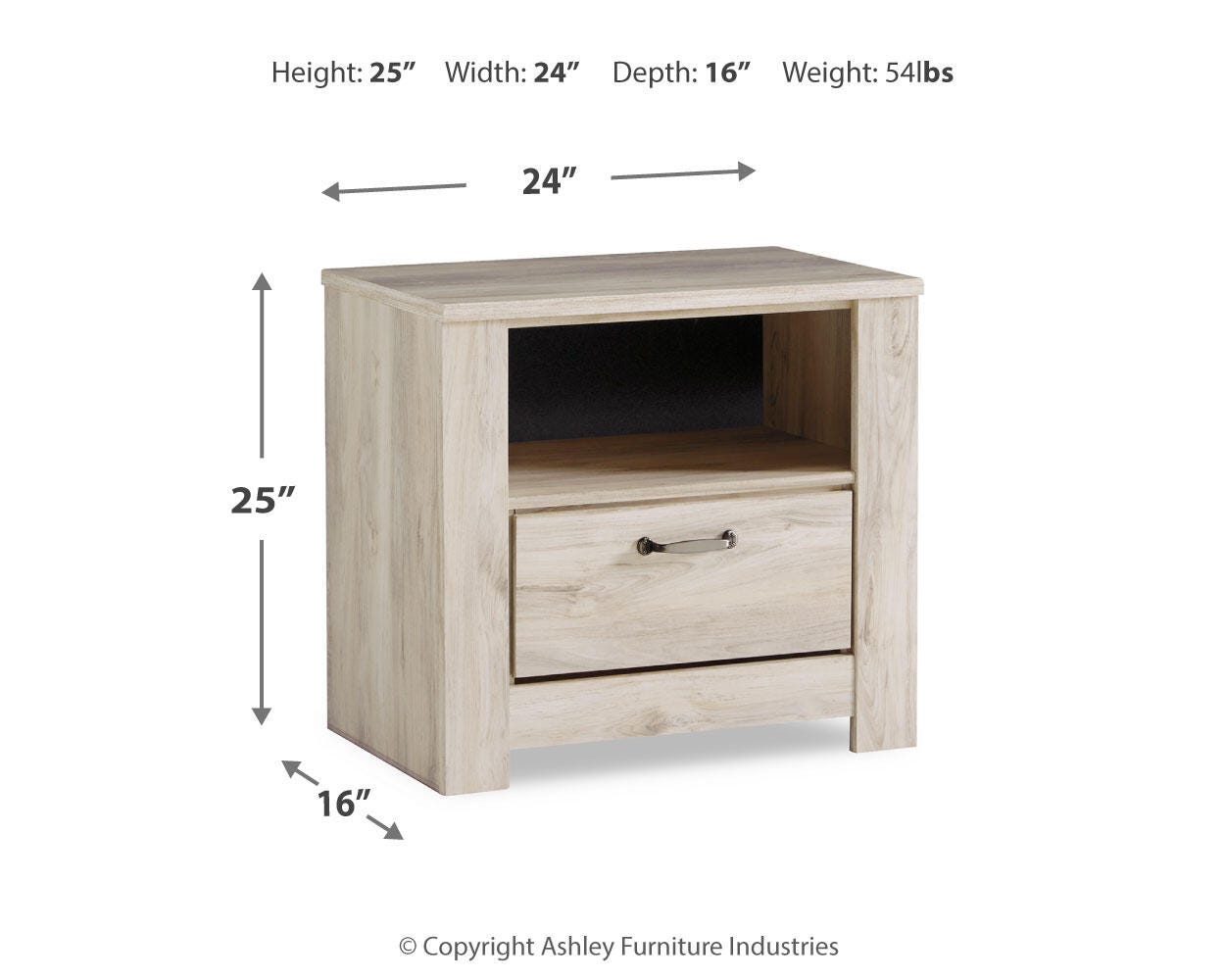 Bellaby Panel Bed and 2 Nightstands