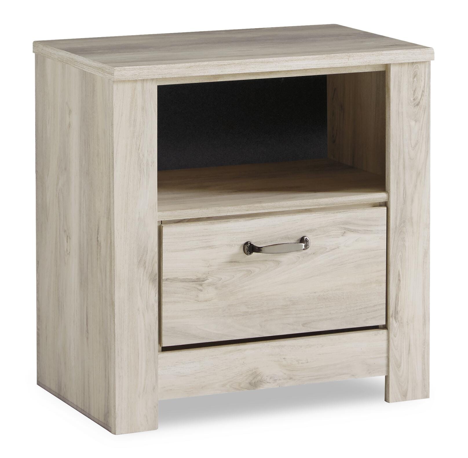 Bellaby Crossbuck Panel Bed with Mirrored Dresser and 2 Nightstands