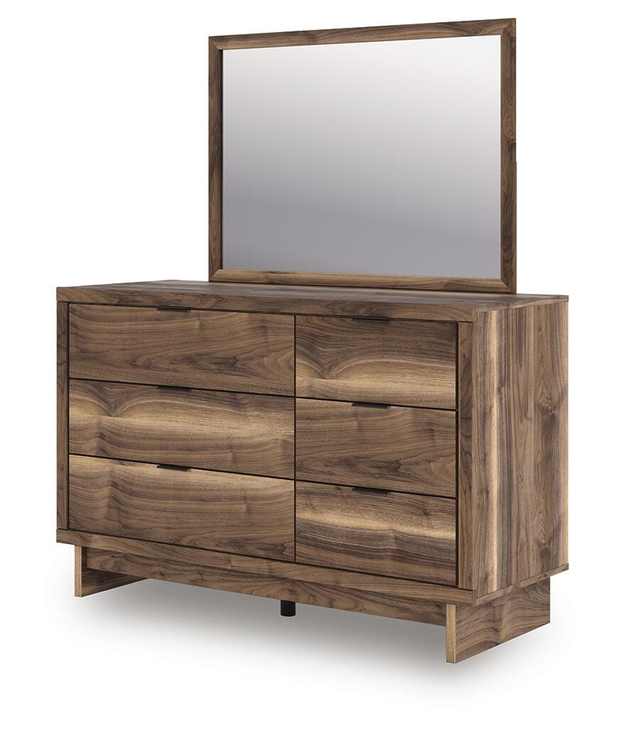 Chirason Panel Bed with Storage, Dresser and Mirror