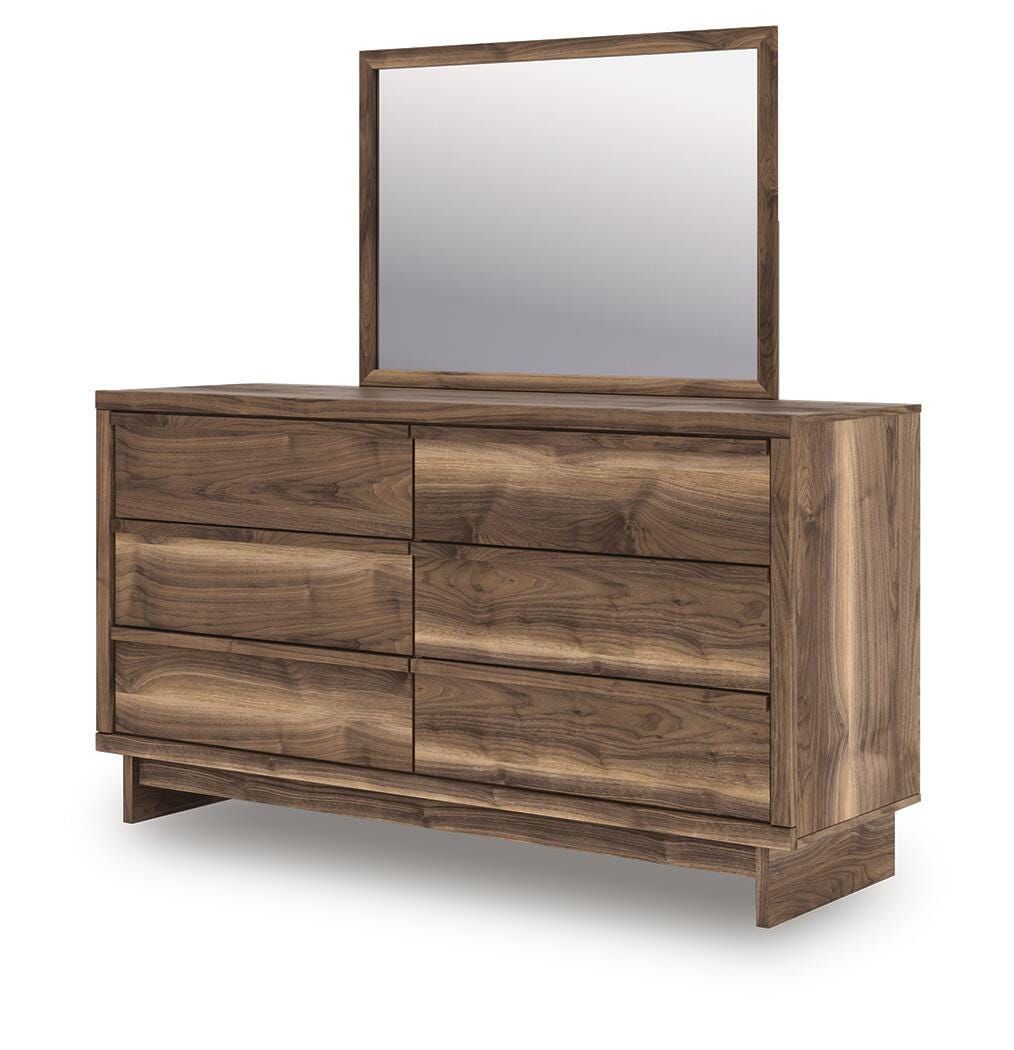 Chirason Panel Platform Bed, Dresser and Mirror